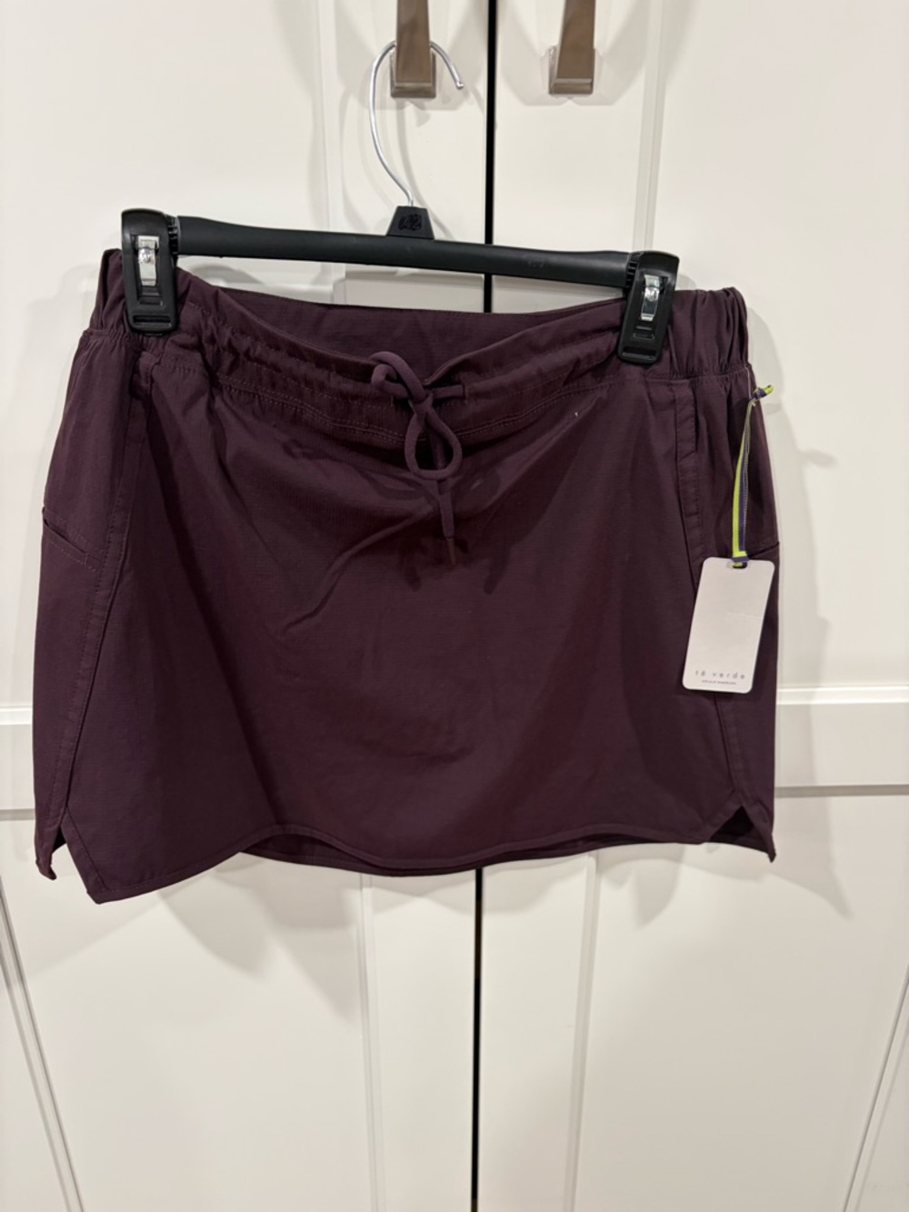 Te Verde Drawstring Active Skort - Plum